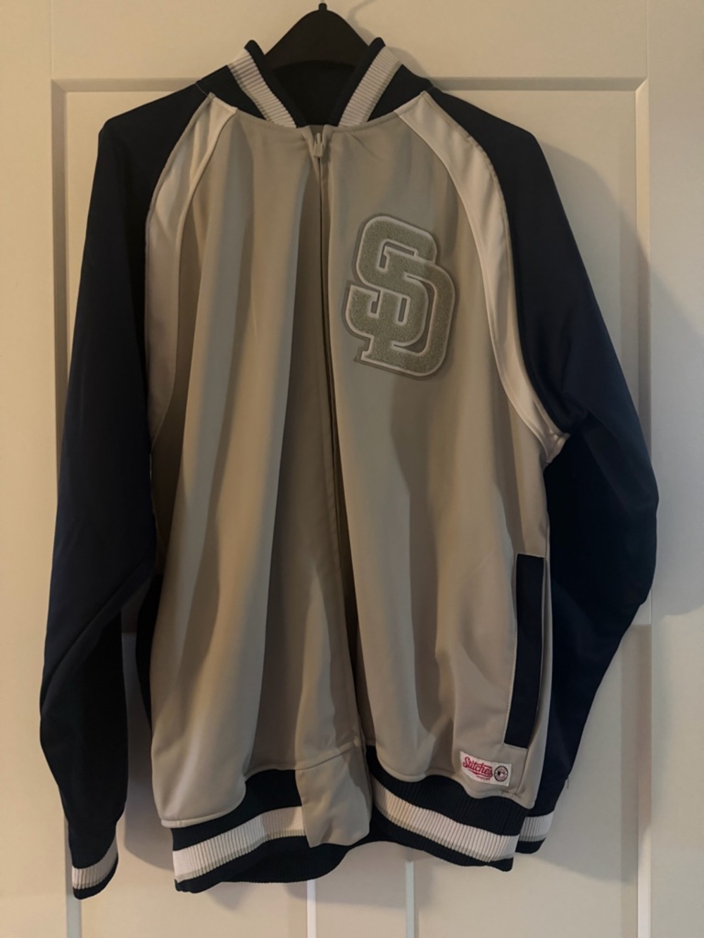San Diego Padres Stitches Varsity Track Jacket Men’s Large NWOT
